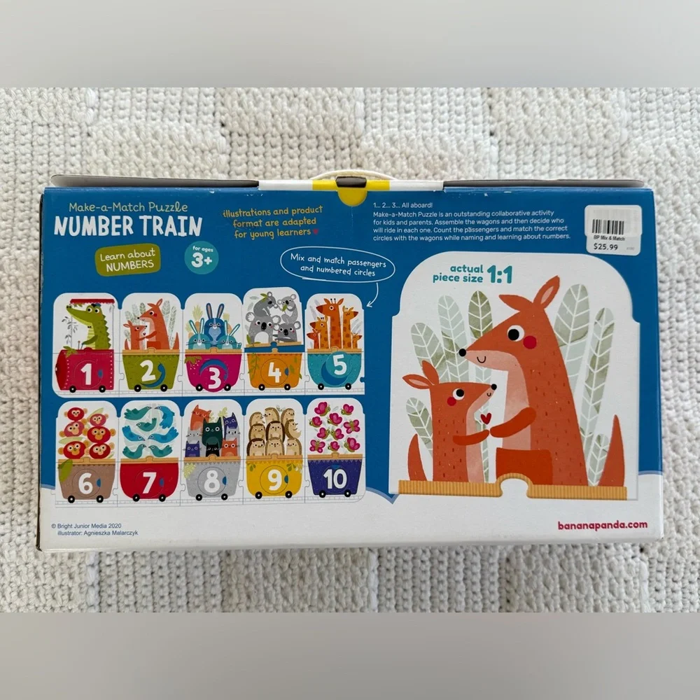 Banana Panda Number Train Puzzle
